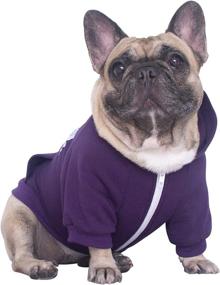 img 4 attached to 🐶 iChoue French Bulldog Frenchie Clothes Hoodies for Dogs - Dark Purple, Medium - Pug, English Boston Terrier, Bully Pitbull, Corgi Sweatshirt Sweater Clothing