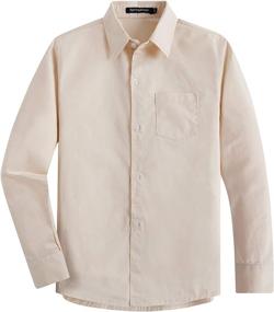 img 4 attached to Spring Gege Sleeve Formal Cotton Boys' Clothing : Tops, Tees & Shirts