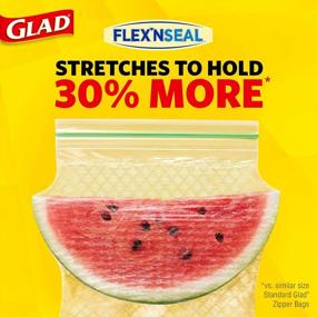img 2 attached to GLAD Flexâ€™N Seal Food Storage Plastic Bags, Gallon, 35 Count, Pack Of 4