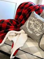 img 1 attached to 50"X60" Buffalo Plaid Sherpa Throw Blanket For Couch Bed - Soft Comfortable Lightweight Fuzzy Christmas Decorative Blanket review by Phil Show
