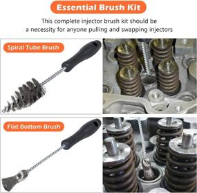 img 3 attached to Injector Sleeve Cup/Seat/Bore Cleaning Brush Kit for Ford Powerstroke 6.0L 6.4L 6.7L 7.3L / Caterpillar 3126 C7 C9 / Navistar / Maxxforce, Replace AP0084 AP0085 3252 - Stainless Steel (2 PCS)