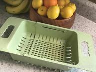 img 1 attached to 2 Pack Collapsible Colander - Adjustable Strainer Over The Sink For Fruits & Veggies | MineSign Kitchen Drain Basket (Blue) review by Tim Crowder