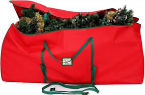 img 4 attached to Christmas Tree Storage Bag Fits Up To 7.5 Ft MaidMAX Christmas Tree Storage Box 48 X 24 X 24" Heavy-Duty 600D Oxford Pvc Material Tree Storage Container With 2 Buckle Straps