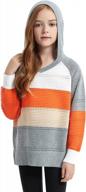 girls' pullover sweater ruffle long sleeve soft knit tops warm 6-13y perfashion logo