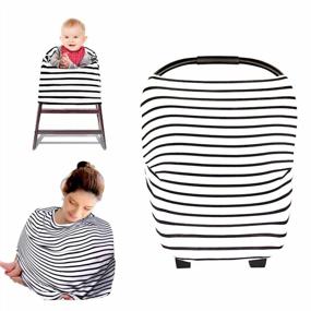 img 4 attached to Kyapoo Nursing Breastfeeding Cover: Multi-Use Carseat Canopy, Infinity Stretchy Shawl For Baby Car Seat Protection