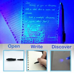 img 2 attached to SCStyle Invisible Ink Pen Set Of 10 With UV Light - Magic Spy Marker For Kids' Secret Messages, Party Favors, Easter, Halloween, And Christmas Gifts