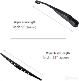 img 3 attached to HONDA CRV CR-V 2012-2016 Rear Windshield Back Wiper Arm Blade Set - Perfect Replacement Option!