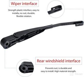 img 2 attached to HONDA CRV CR-V 2012-2016 Rear Windshield Back Wiper Arm Blade Set - Perfect Replacement Option!