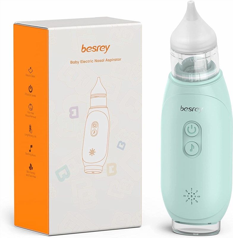 Amplim Baby Nasal Aspirator Battery Operated - Free Snot Sucker and 30  Hygiene Filter Pack, Pink