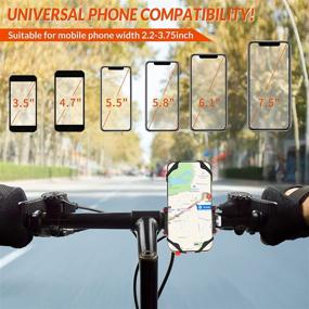 img 1 attached to 📱 Meshuba Motorcycle Phone Holder - Aluminum Bike Mount for Cellphone, Adjustable Bicycle Handlebar Clamp - Fits Phone 13 Pro Max and 3.5"-7.5" Devices