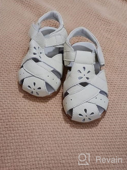 img 1 attached to Femizee Toddler Leather Butterfly Sandals 🦋 for Girls' School Uniforms: Stylish and Sturdy Shoes review by Ronald Cambridge