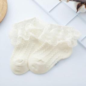 img 1 attached to Newborn Baby Girl Lace Ruffle Frilly Ankle Socks For Infants And Toddlers