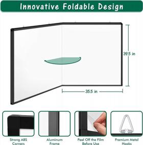 img 2 attached to Versatile Large Magnetic Whiteboard For Office And Home, 72 X 40 Inch With Foldable Wall Mount, 1 Eraser, 3 Markers, And 6 Magnets - Aluminum Frame Marker Board In Black