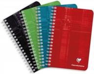 clairefontaine wirebound notebook - ruled 90 sheets - 4 1/4 x 6 3/4 - sold individually (assorted cover color chosen at random) logo