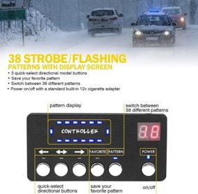 img 1 attached to Xprite Blue LED Rooftop Strobe Beacon Lights Bar: The Ultimate Magnetic Mount Emergency Traffic Security Warning Caution Flashing Police Light for Law Enforcement, Volunteer Firefighter POV Vehicles, Trucks