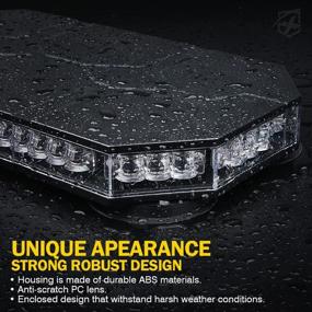 img 3 attached to Xprite Blue LED Rooftop Strobe Beacon Lights Bar: The Ultimate Magnetic Mount Emergency Traffic Security Warning Caution Flashing Police Light for Law Enforcement, Volunteer Firefighter POV Vehicles, Trucks