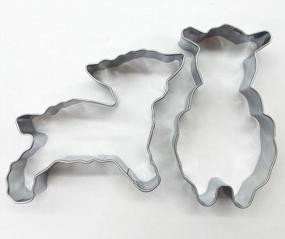 img 3 attached to 2 Pcs Alpaca Sheep Cookie Cutter Set - Stainless Steel Fondant Mold For Pastries