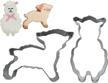 2 pcs alpaca sheep cookie cutter set - stainless steel fondant mold for pastries logo