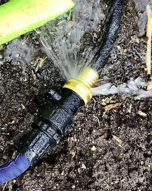 img 1 attached to Heavy Duty 50 FT Round Soaker Garden Hose By STYDDI - 1/2 Inch Water Seeper Hose Ideal For Vegetable Beds, Lawns, And Plants review by Jim Young