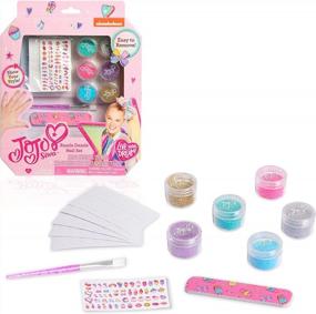 img 4 attached to JoJo Siwa Razzle Dazzle Nail Art Decorating Kit: Kids Manicure Set With Adhesive Tabs, Brush, Stickers & More!
