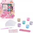 jojo siwa razzle dazzle nail art decorating kit: kids manicure set with adhesive tabs, brush, stickers & more! logo