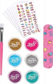 img 2 attached to JoJo Siwa Razzle Dazzle Nail Art Decorating Kit: Kids Manicure Set With Adhesive Tabs, Brush, Stickers & More!