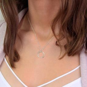 img 1 attached to Women'S Cross Necklace Christian Jewelry Linked Circles Gift For Daughter Wife Girlfriend Bridesmaid Pearl Necklace Mom Aunt Grandma Gifts - IEFLIFE Simple Necklaces