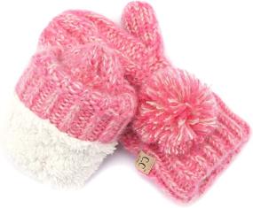 img 2 attached to 🧥 C C Various Ribbed Children Mitten Girls' Accessories: Stay Warm in Cold Weather