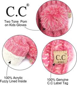 img 1 attached to 🧥 C C Various Ribbed Children Mitten Girls' Accessories: Stay Warm in Cold Weather