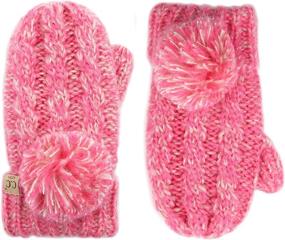 img 3 attached to 🧥 C C Various Ribbed Children Mitten Girls' Accessories: Stay Warm in Cold Weather