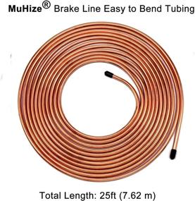 img 2 attached to 🔄 MuHize Flexible 25 Ft 3/16 Copper-Coated Brake Line Tubing for Hydraulic Braking System - Upgrade for Car, RV, Camper (2022 New)