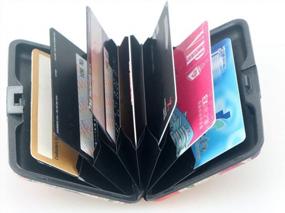 img 1 attached to Slim Aluminum RFID Credit Card Holder Business Card Case For Men And Women - ID Protector Metal Wallet
