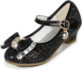 img 4 attached to 🌟 Sparkling Amtidy Wedding Glitter Bridesmaids Princess Girls' Flats: Elegant and Comfortable Footwear