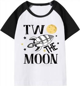 img 4 attached to Очаровательная футболка на день рождения для двухлетних мальчиков - футболка Two The Moon от Shalofer