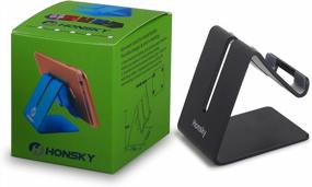 img 3 attached to Universal Solid Aluminum Desktop Charging Stand For Cell Phones And Tablets - Honsky Black Version