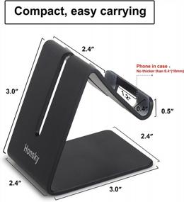 img 1 attached to Universal Solid Aluminum Desktop Charging Stand For Cell Phones And Tablets - Honsky Black Version