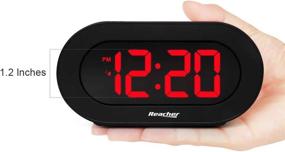 img 1 attached to Simple Operation Digital Alarm Clock With Snooze, Red LED Numbers, USB Phone Charging Port For Bedrooms (Outlet Powered, No Plug Included) - Reach Higher SEO Potential