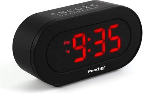 img 4 attached to Simple Operation Digital Alarm Clock With Snooze, Red LED Numbers, USB Phone Charging Port For Bedrooms (Outlet Powered, No Plug Included) - Reach Higher SEO Potential