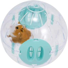 img 4 attached to WishLotus Hamster Ball, 14cm Small Pet Plastic Exercise Ball for Golden Silk Shih Tzu Bear, Cute Running Hamster Wheel Toy Enhancing Activity and Alleviating Boredom