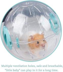 img 1 attached to WishLotus Hamster Ball, 14cm Small Pet Plastic Exercise Ball for Golden Silk Shih Tzu Bear, Cute Running Hamster Wheel Toy Enhancing Activity and Alleviating Boredom