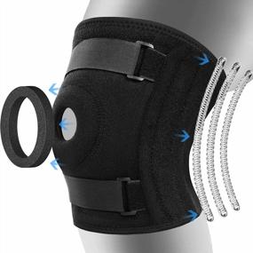 img 4 attached to Relieve Knee Pain With NEENCA Plus Size Knee Brace - Medical Support For Larger Legs And Thighs With Patella Gel Pad And Stabilizers