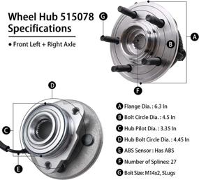 img 1 attached to 🔧 MACEL 515078 Front Wheel Hub Bearing Assembly: Ford Explorer Sport Trac/Mercury Mountainee - 5 Lugs, W/ABS