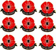 12/50/200 metal poppy flower brooch pins lest we forget veterans day memorial day remembrance lapel pin souvenir gifts bulk logo
