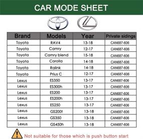 img 1 attached to 🔌 Remote Starter Plug-in for RAV4 2013-2018, Camry 2012-2017, Corolla/Ralink 2014-2018, Prius C 2012-2017, ES350/ES300h/ES200/ES200h/ES250 2013-2017, GS200t/GS350/GS450h 2013-2018