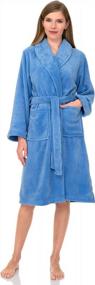 img 4 attached to TowelSelections Women'S Plush Robe, Fleece Shawl Collar Spa Bathrobe
