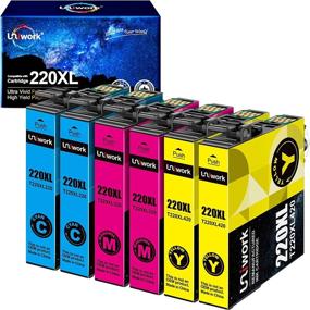 img 4 attached to 🖨️ Uniwork Remanufactured 220XL Ink Cartridge Replacement for Epson 220 XL T220XL, 2 Cyan 2 Magenta 2 Yellow, for WorkForce WF-2750 WF-2760 WF-2630 WF-2650 WF-2660 XP-320 XP-420 Printer Tray