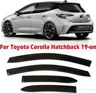 enhance your corolla hatchback: tinted tape-on side window vent visor deflectors rain guards for toyota corolla hatchback 2019-2022 se nightshade xse – a perfect fit! логотип