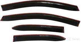 img 2 attached to Enhance Your Corolla Hatchback: Tinted Tape-On Side Window Vent Visor Deflectors Rain Guards for Toyota Corolla Hatchback 2019-2022 SE Nightshade XSE – A Perfect Fit!