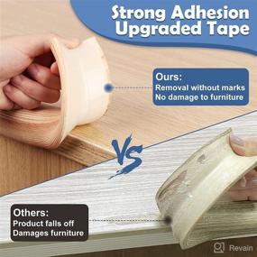 img 1 attached to Baby Proofing Table Edge Protectors: Soft NBR Rubber Foam Strip, Furniture Corner Guards Against Sharp Corners - 6.6ft - Beige
