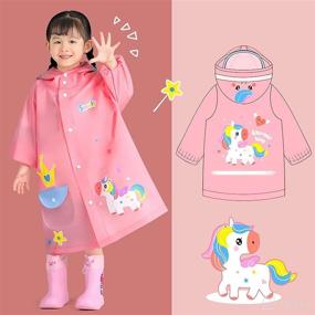 img 2 attached to Childrens Raincoat Toddler Pink Giraffe YY Apparel & Accessories Baby Boys